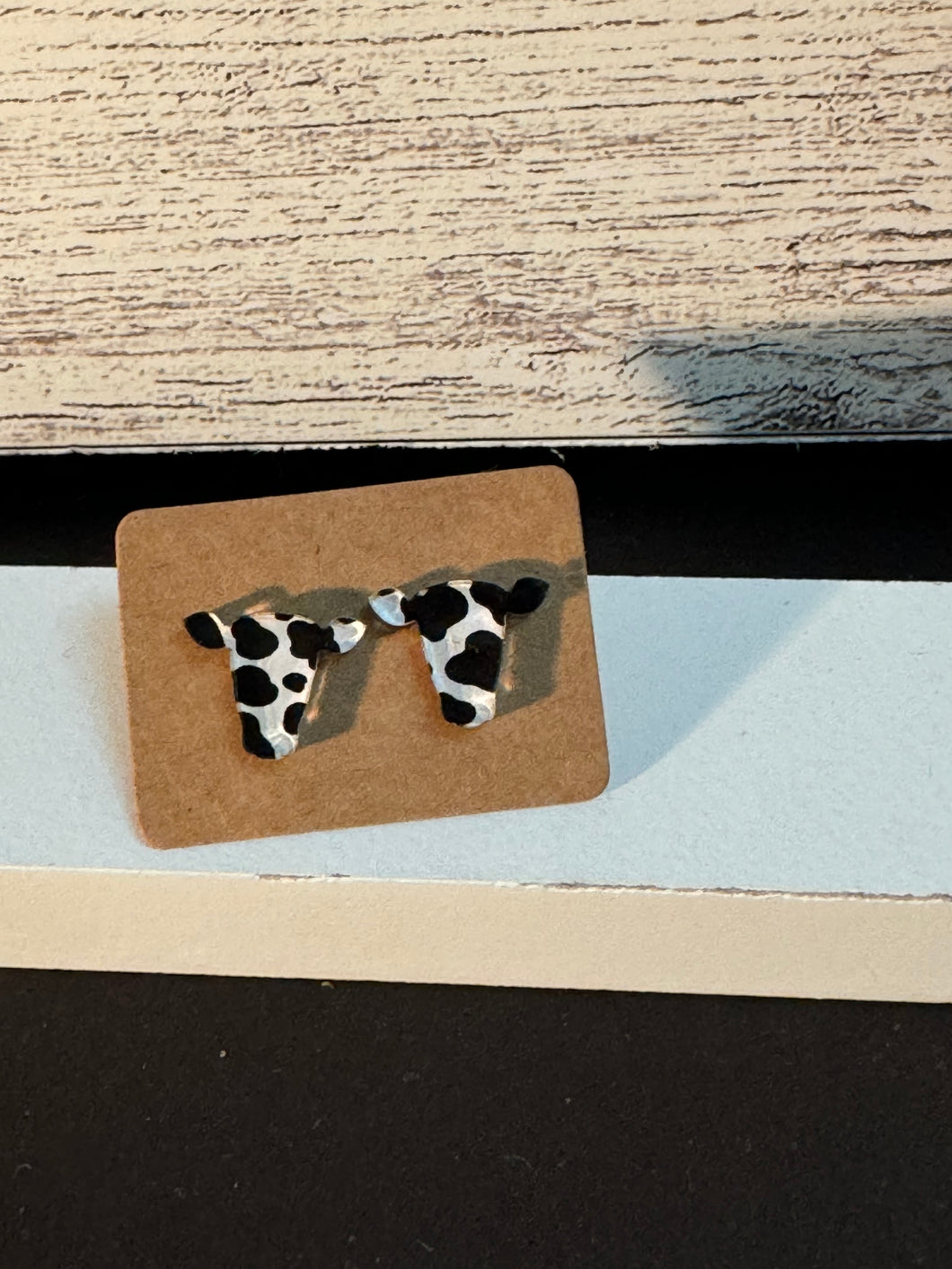 Cow Print studs