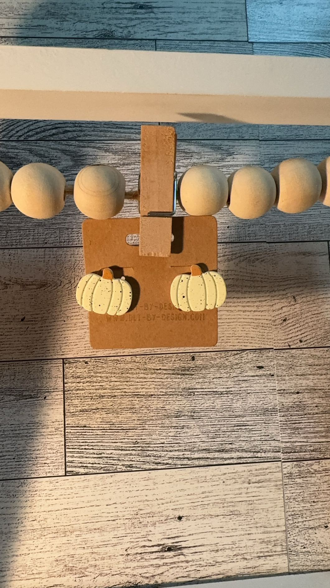 Cream Pumpkin Studs