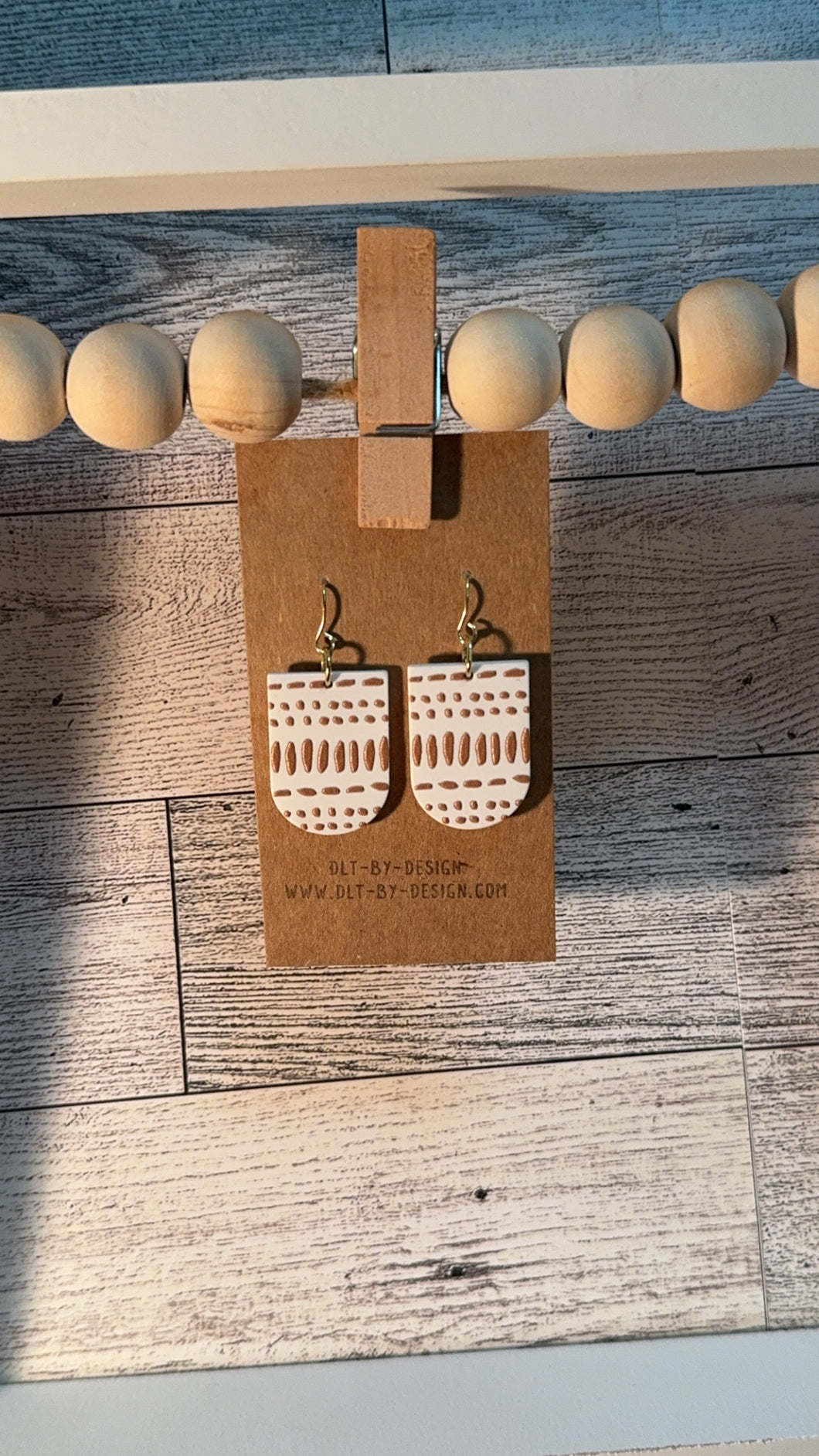 Brown Print Earrings