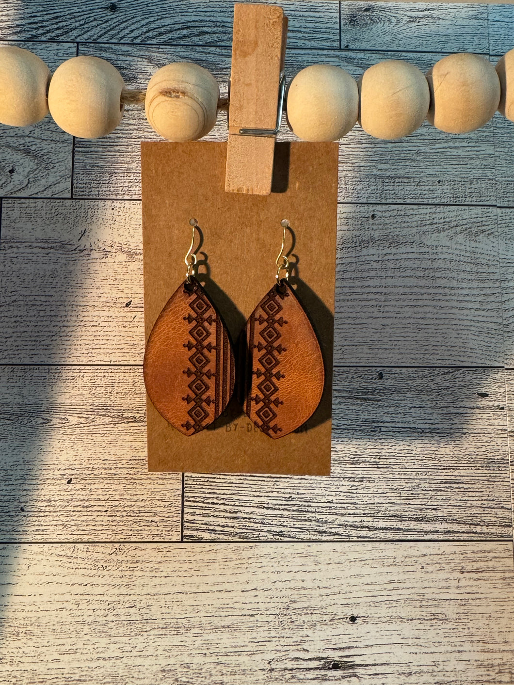 Leather Print Earrings