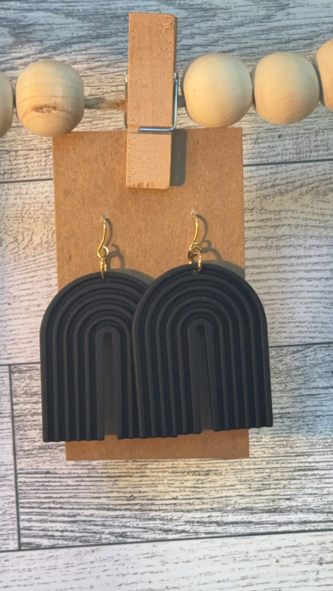 Black Arch Earrings
