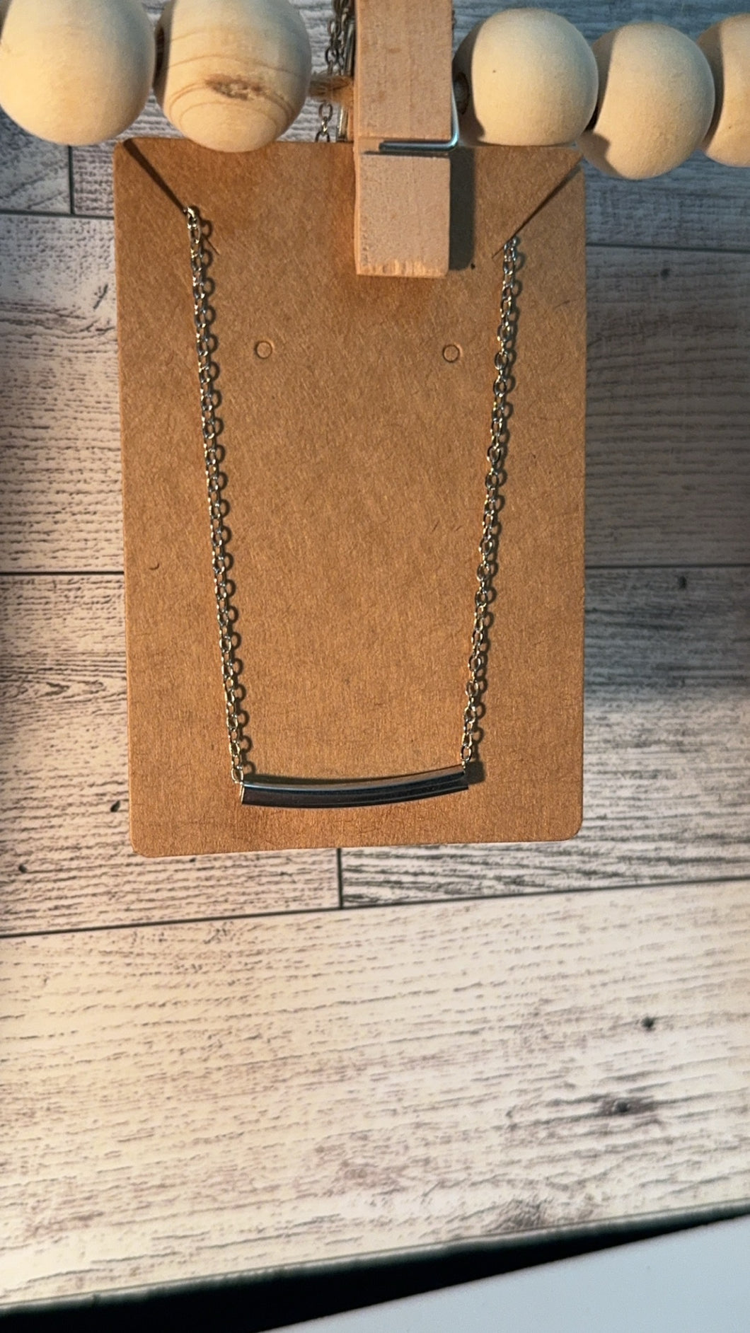 Silver Bar Necklace