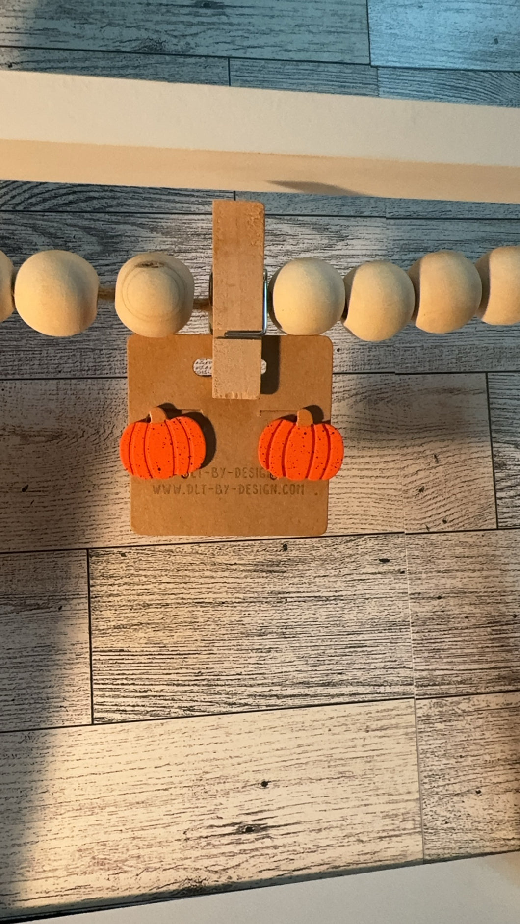 Orange Pumpkin Studs