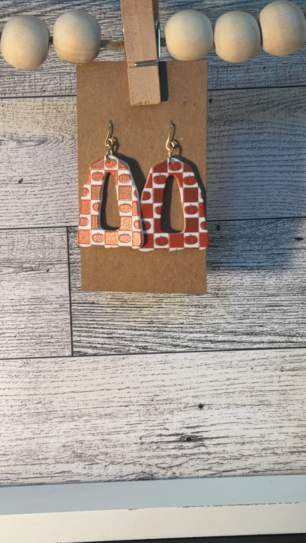 Orange Pumpkin Earrings