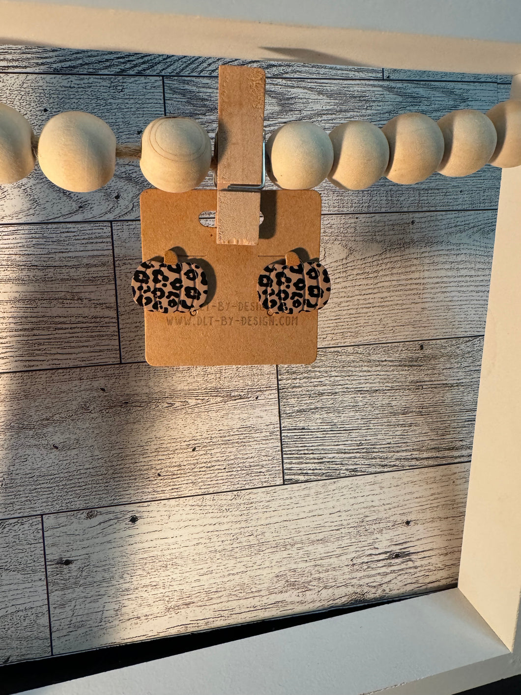 Animal Print Pumpkin Studs