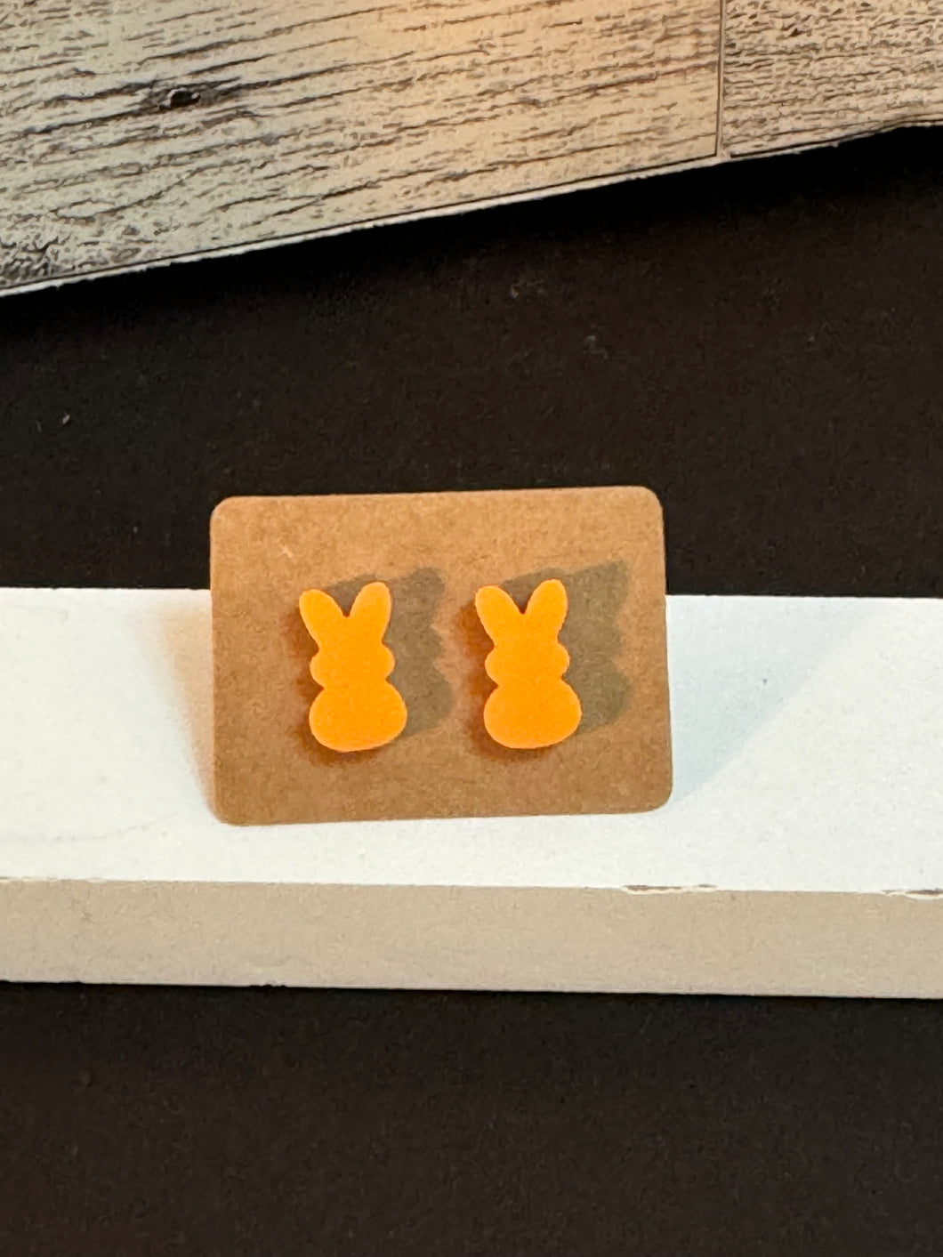 Orange Bunny Studs