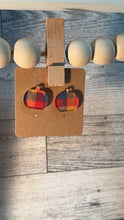 Load image into Gallery viewer, Plaid Pumpkin Studs
