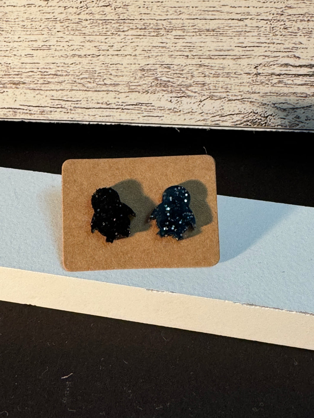Penguin Glitter Studs