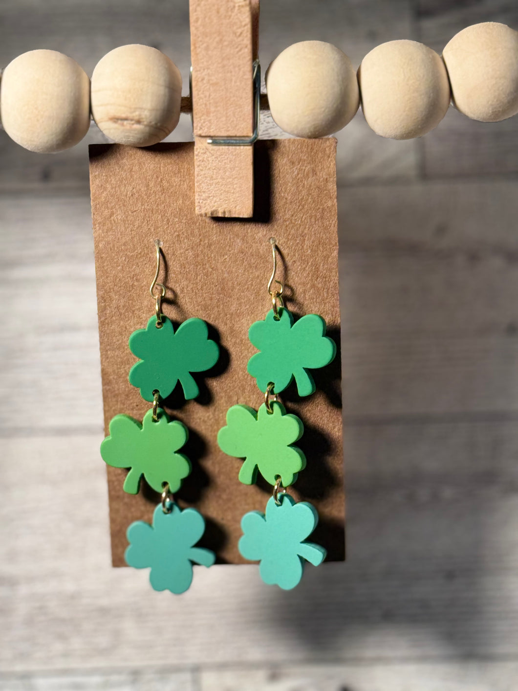 Four leaf clover earrings