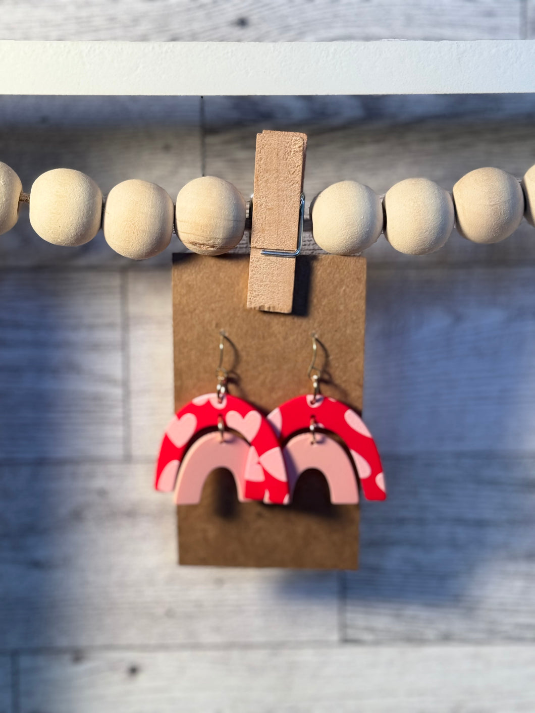 Heart arch earrings