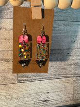 Load image into Gallery viewer, Glitter Pencil Earrings
