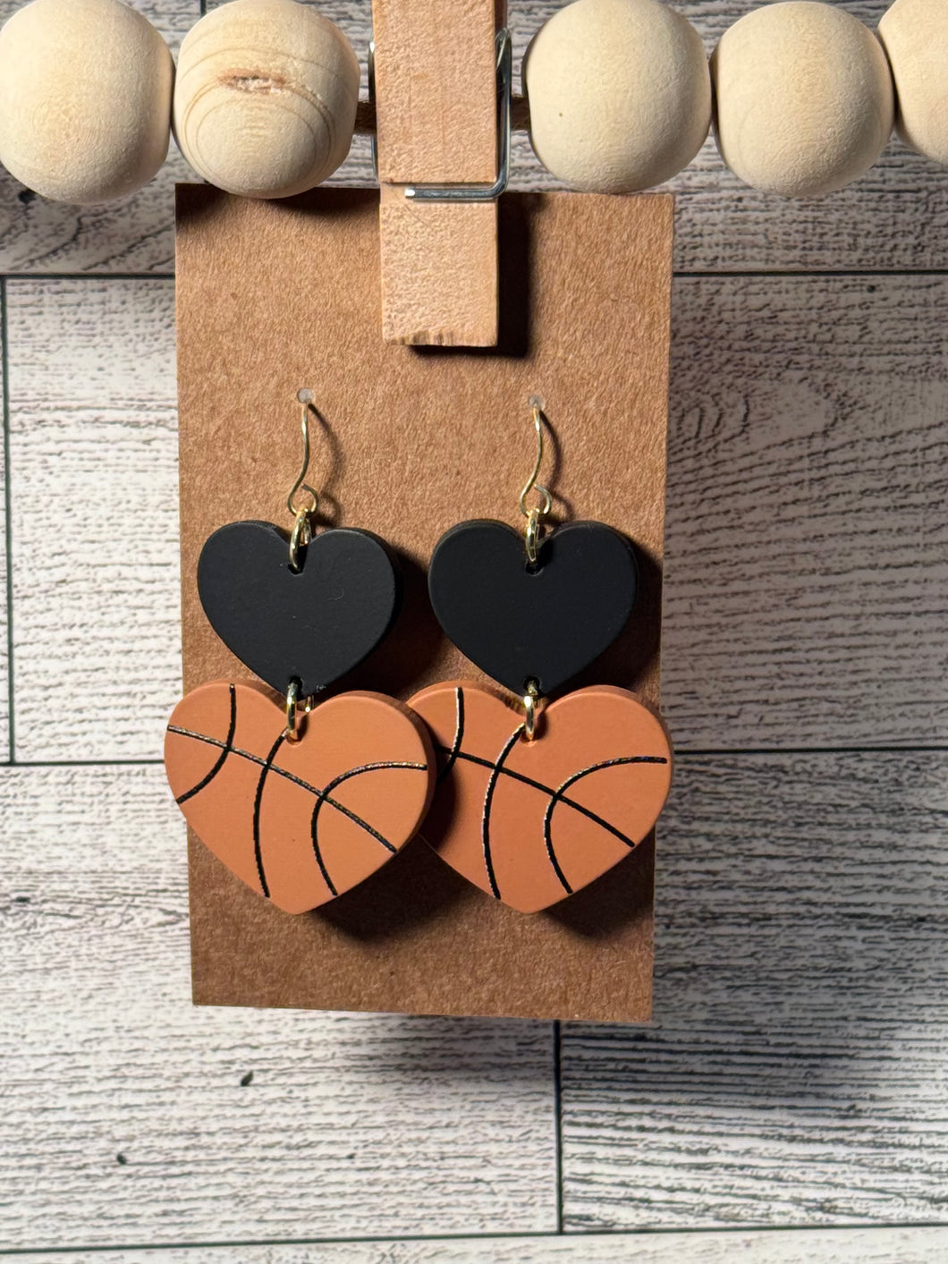 Basketball heart Earrings