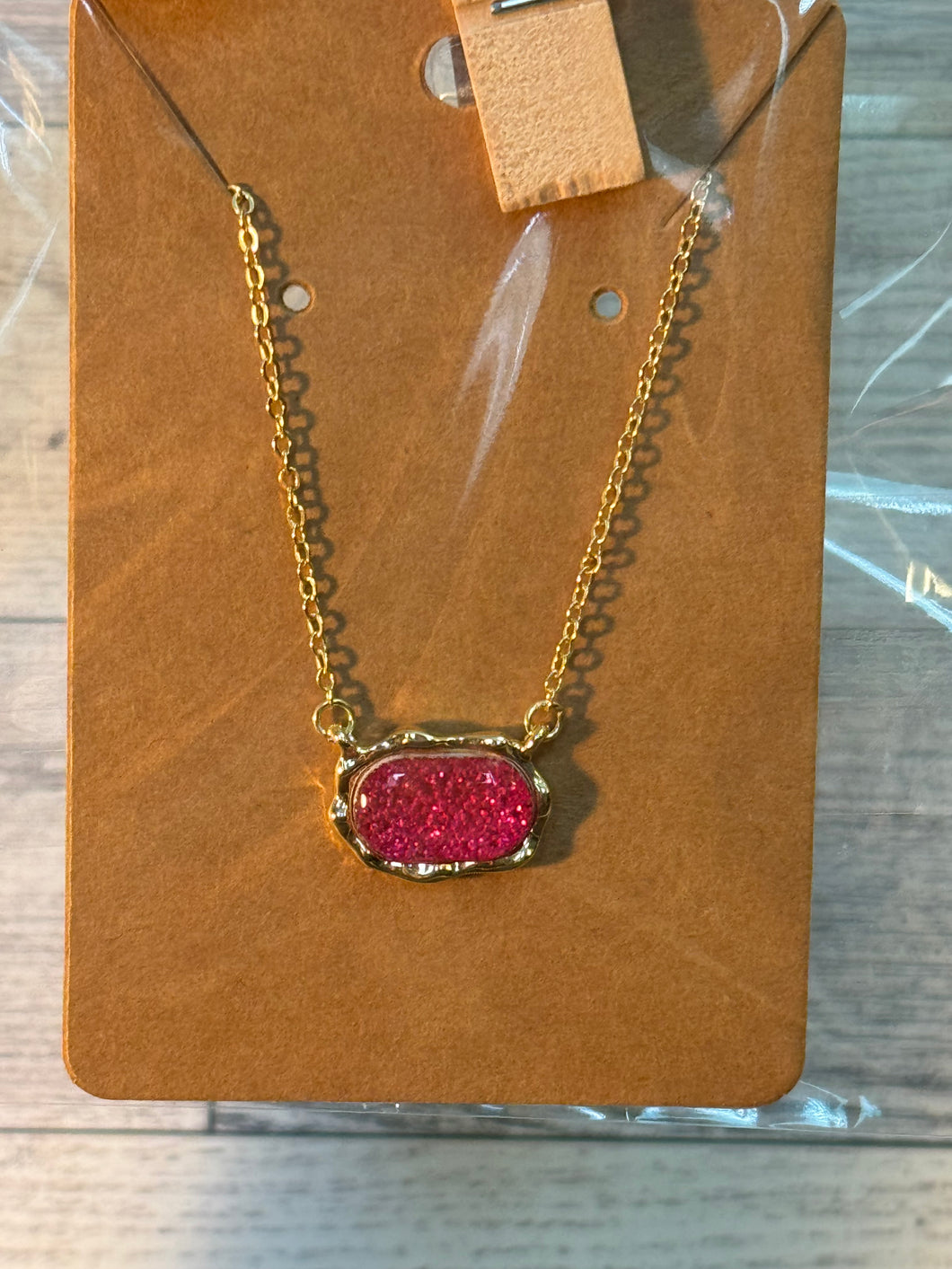 Pink Glitter Pendant