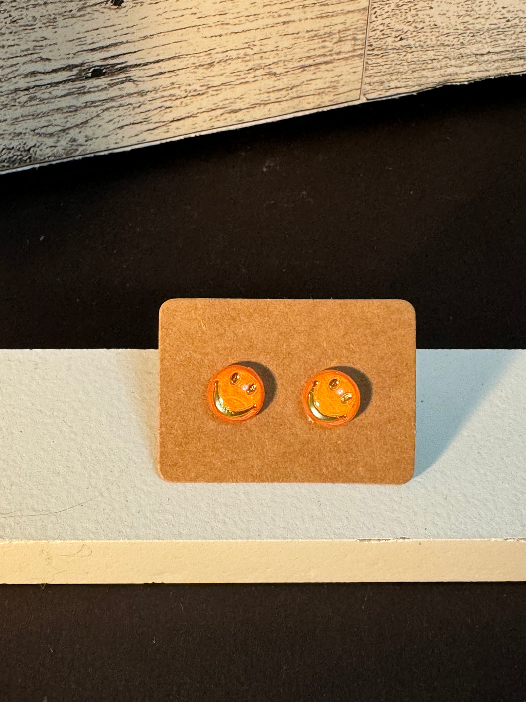 Orange Smile Studs
