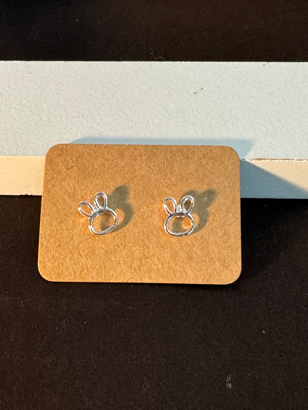 Silver Rabbit Studs