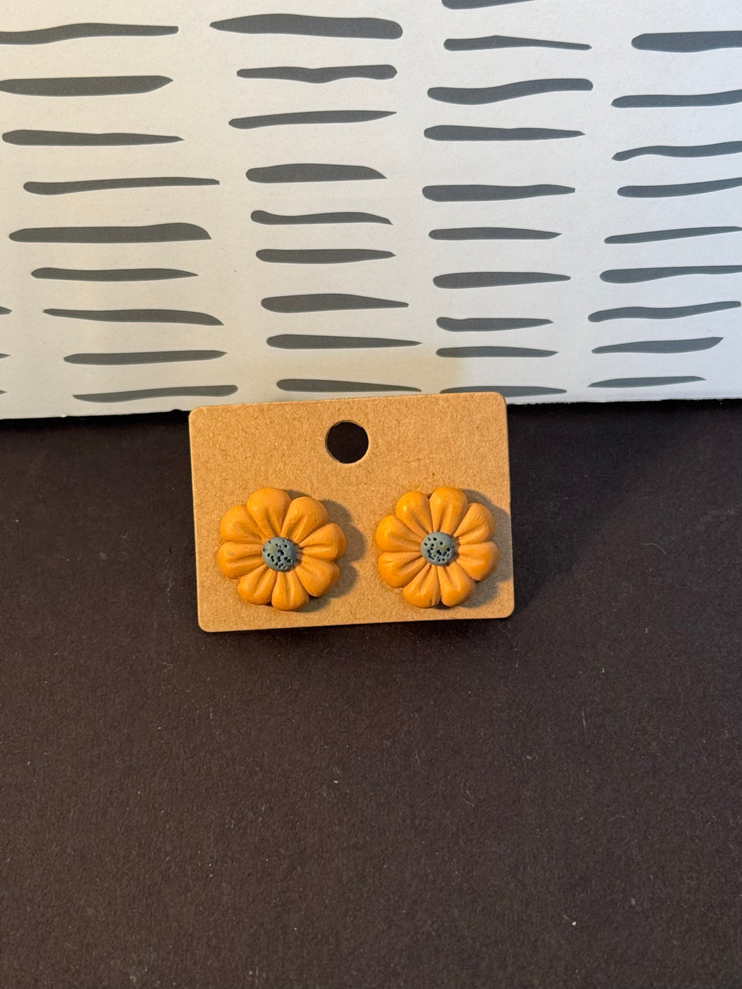 Yellow flower studs