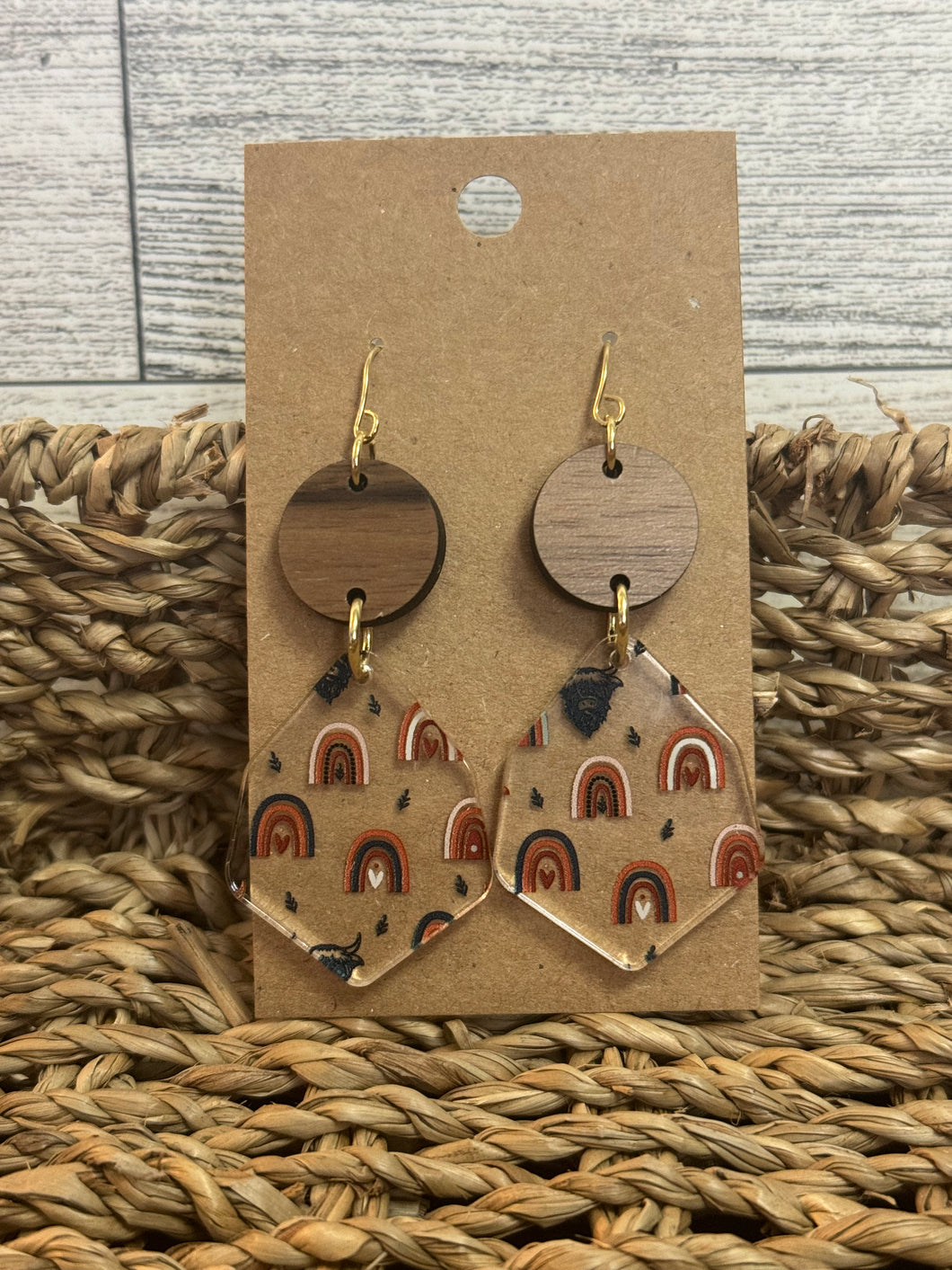 Highland Cow Print Earrings