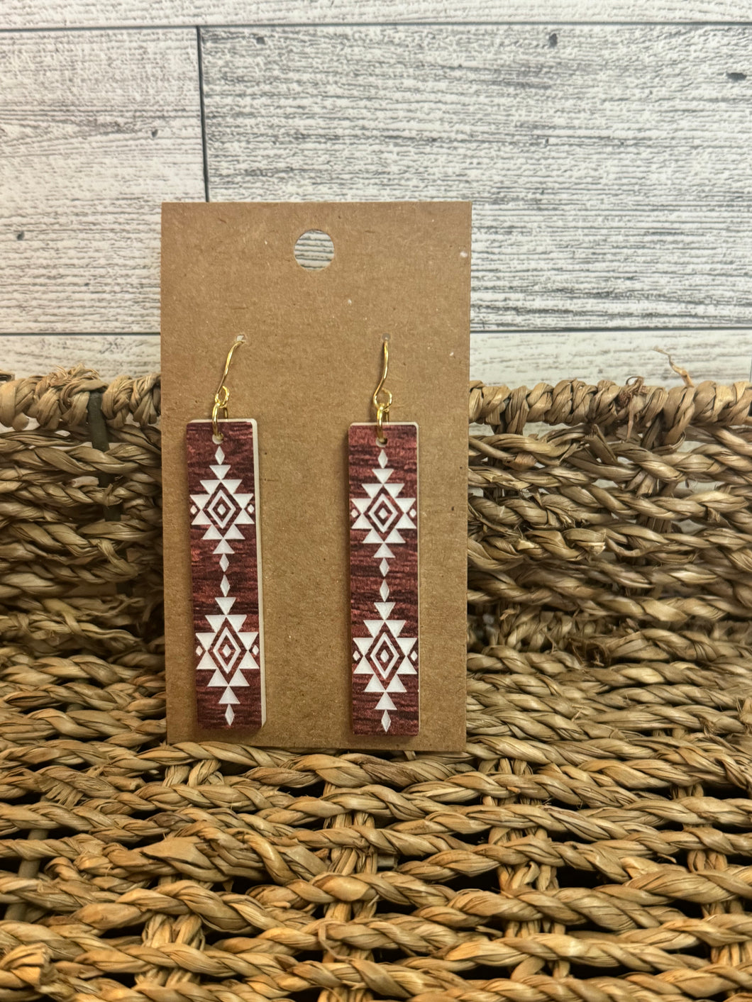 Geometric Print Earrings