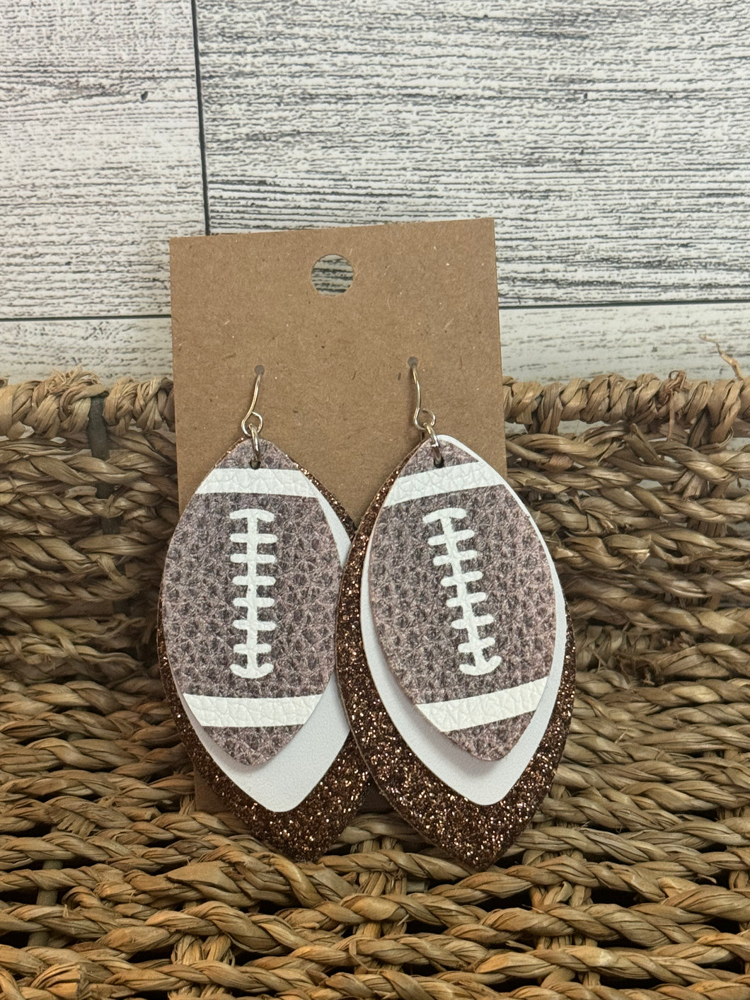 Football Brown Glitter