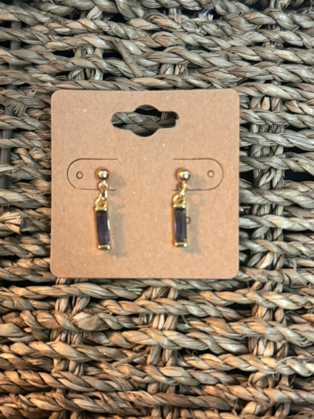 Violet Gold Post Earrings