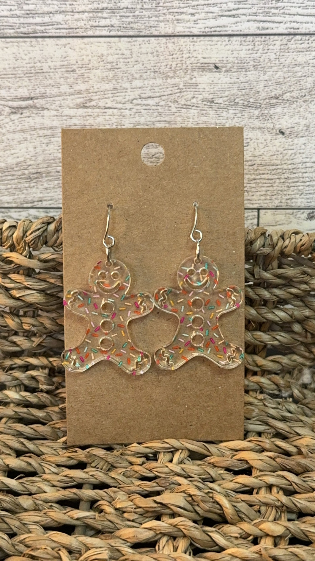 Gingerbread Man Earrings