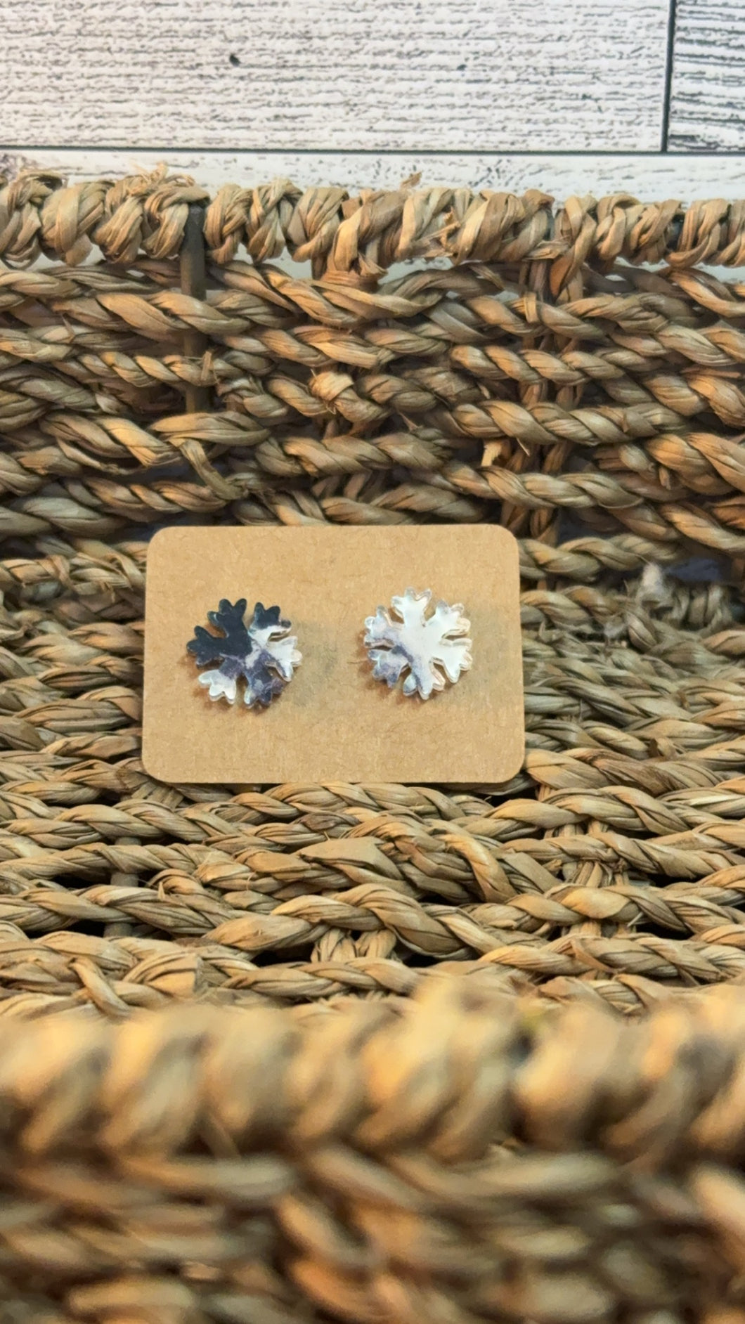 Marble Snowflake Studs
