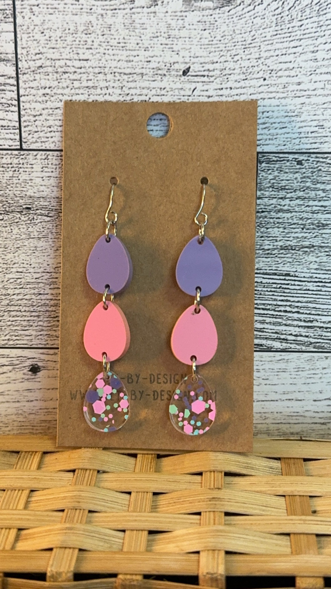 Speckle Egg Layered Earrings