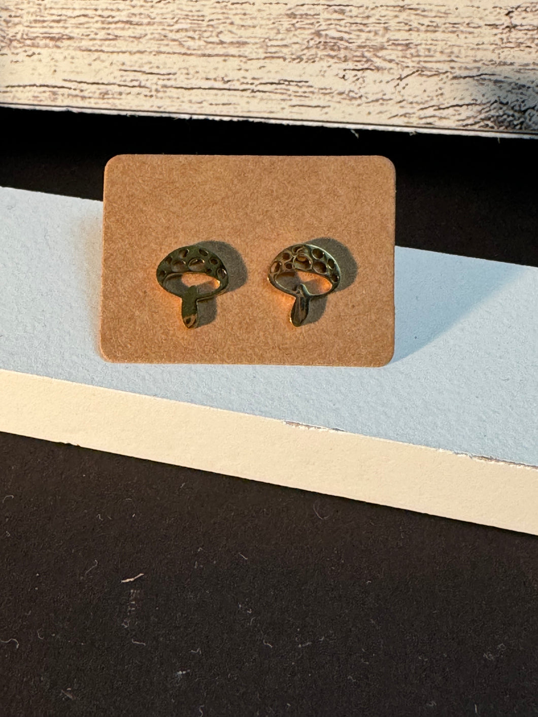 Mushroom Gold Studs