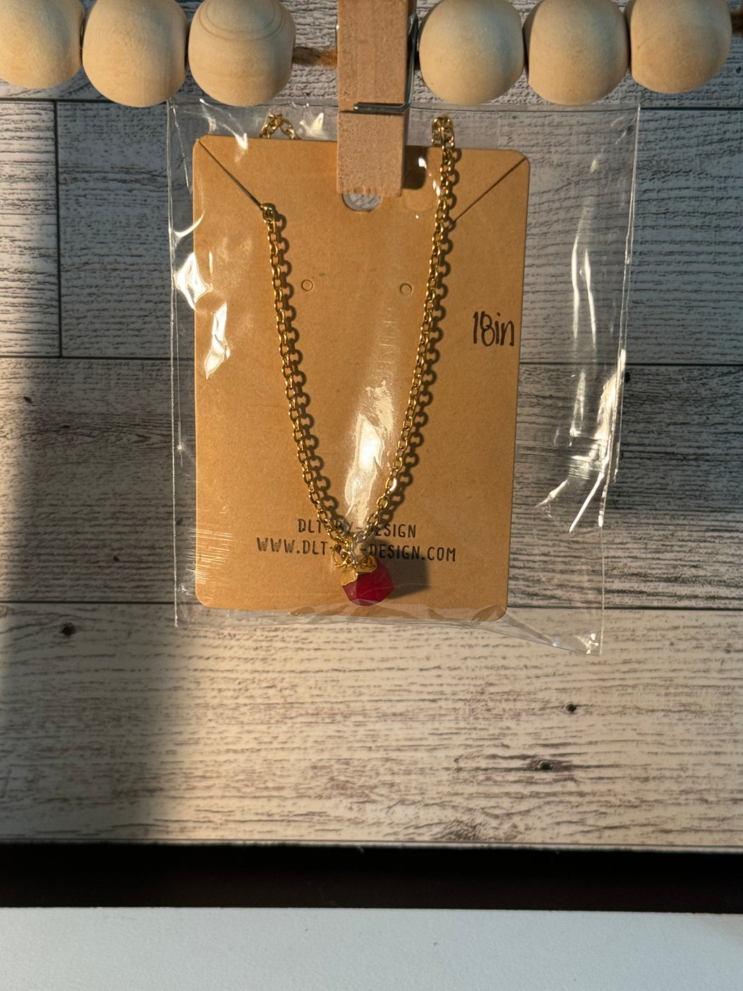 Red/Pink Stone Necklace