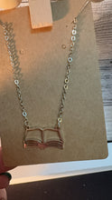 Load image into Gallery viewer, Book Lover Necklace SILVER
