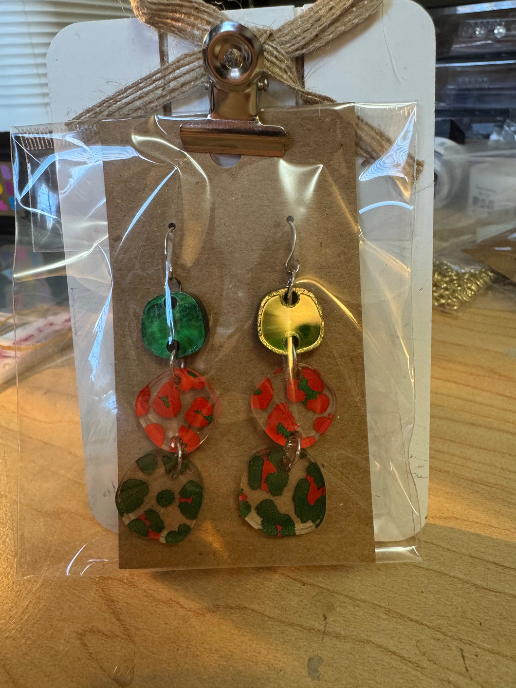Christmas Animal Print Earrings