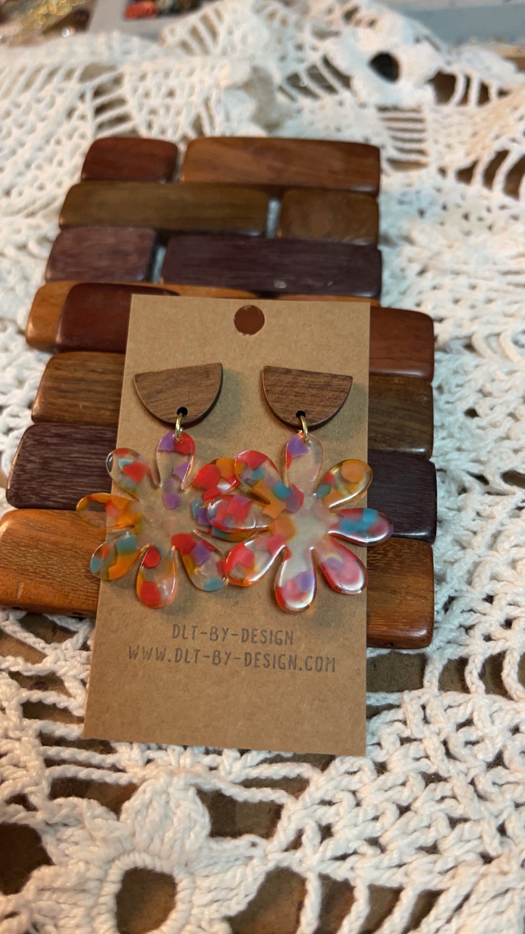 Flower Resin Earrings*