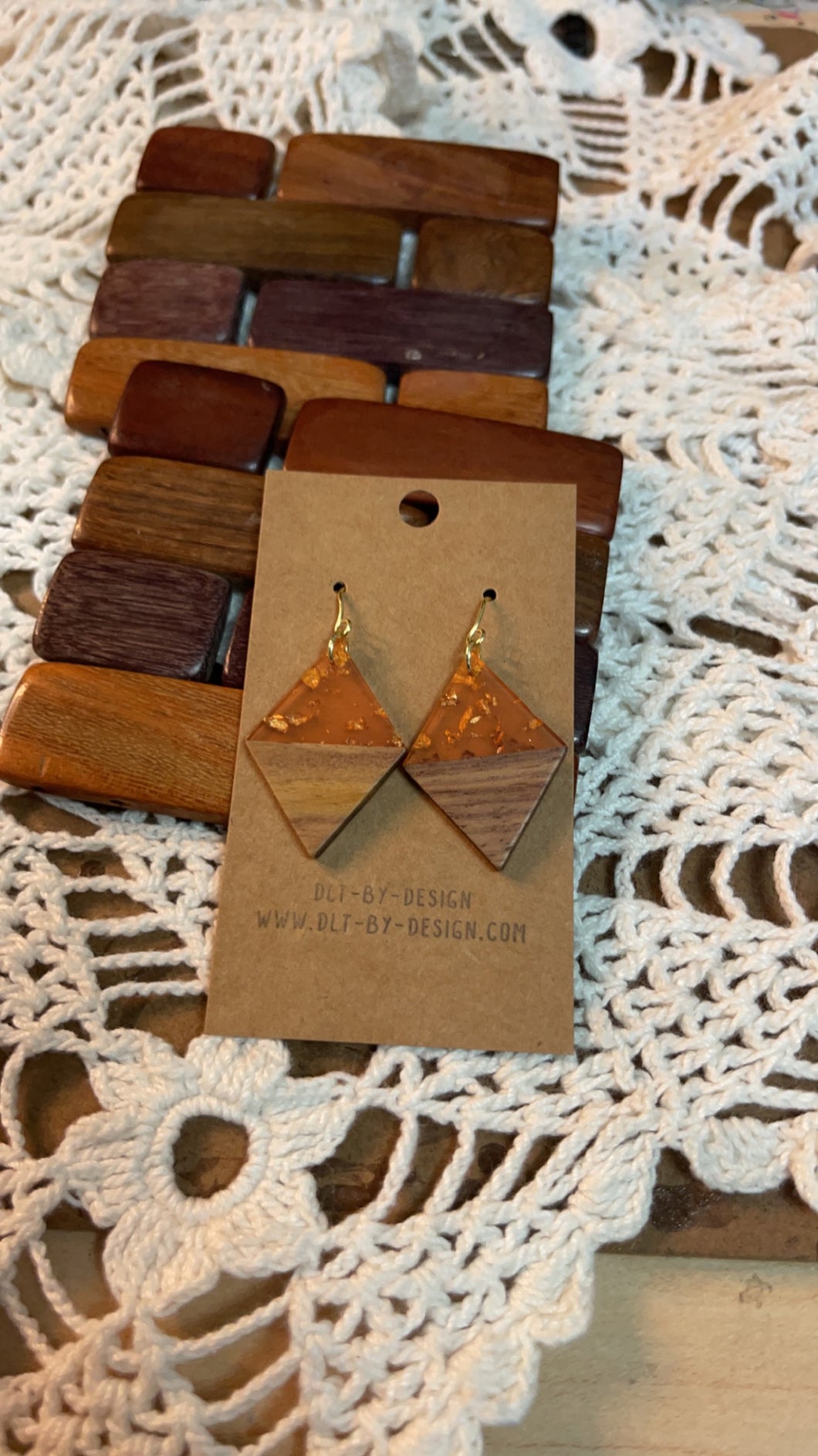 Gold Resin Earrings*