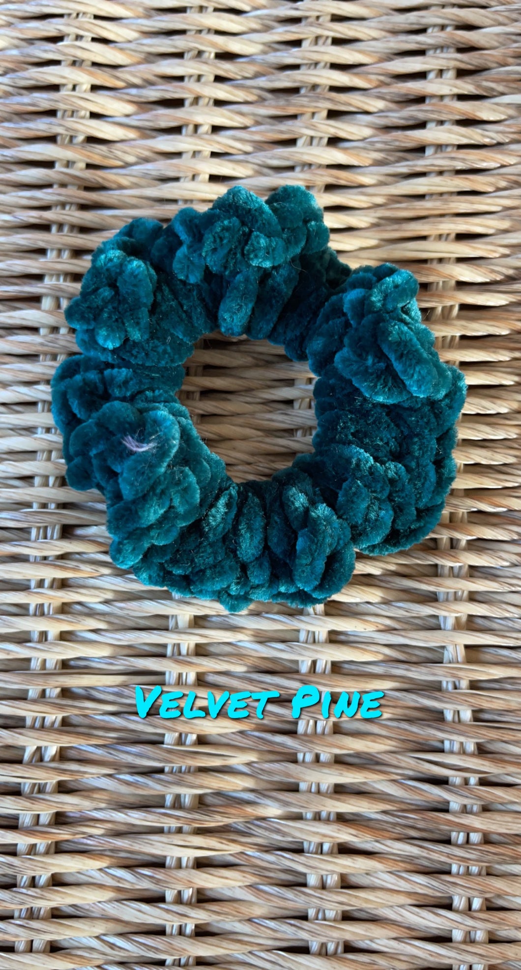 Velvet Pine Scrunchie*