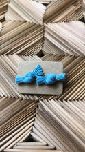 Load image into Gallery viewer, Teal Blue Bow Studs

