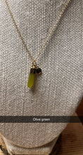 Load image into Gallery viewer, Olive Stone Necklace
