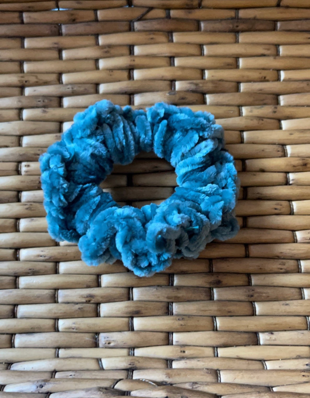 Velvet Frosted Pine Scrunchie*