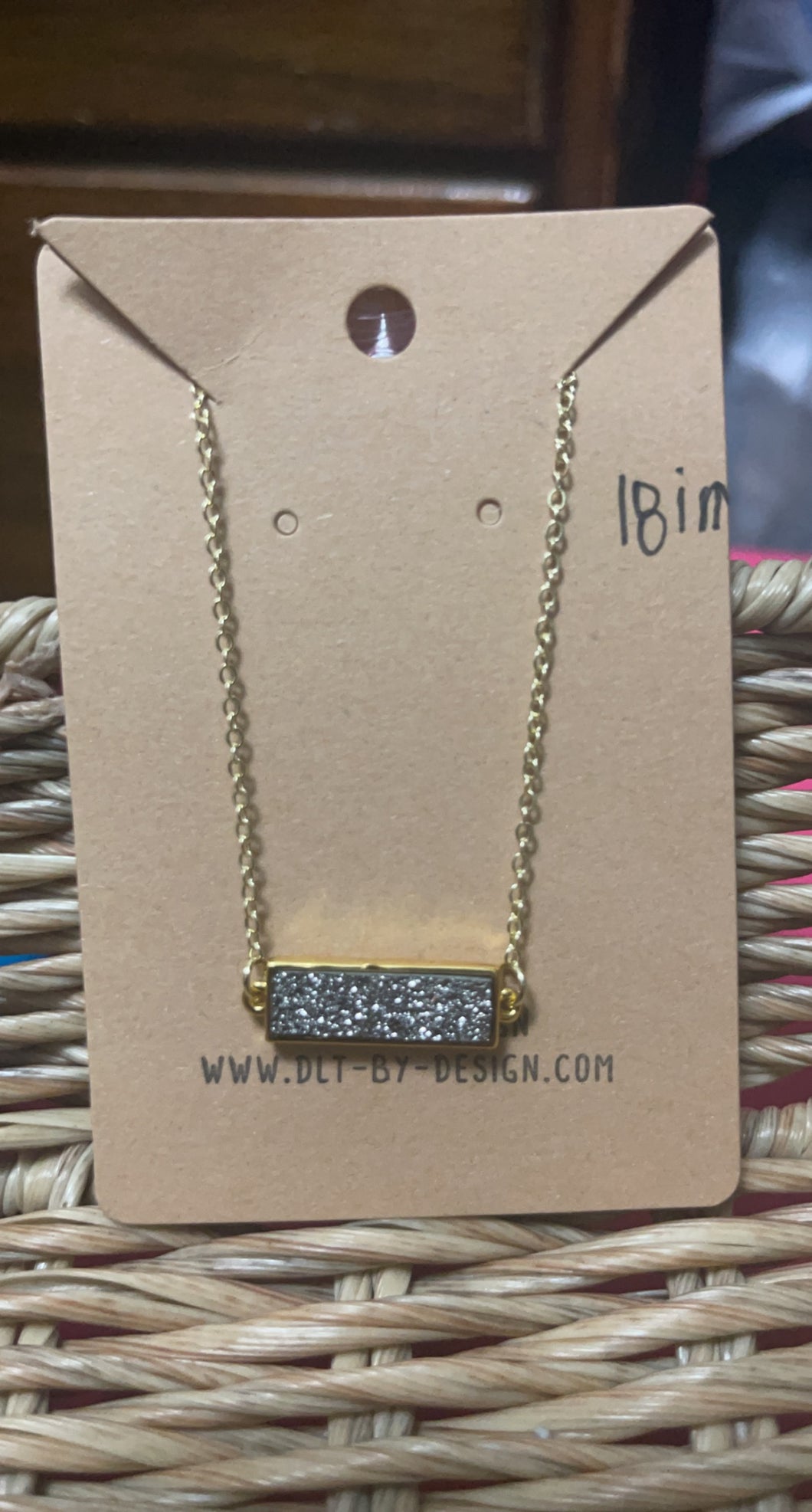 Steel Gray Druzy Necklace *