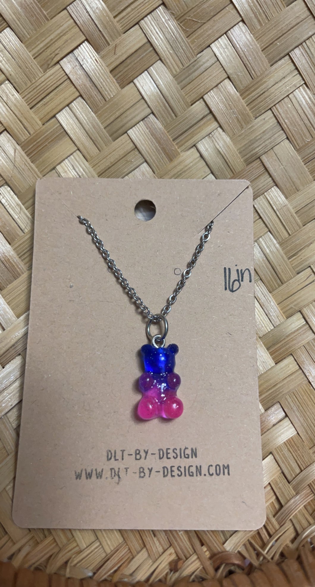 Blue/Hot Pink Gummy Necklace *