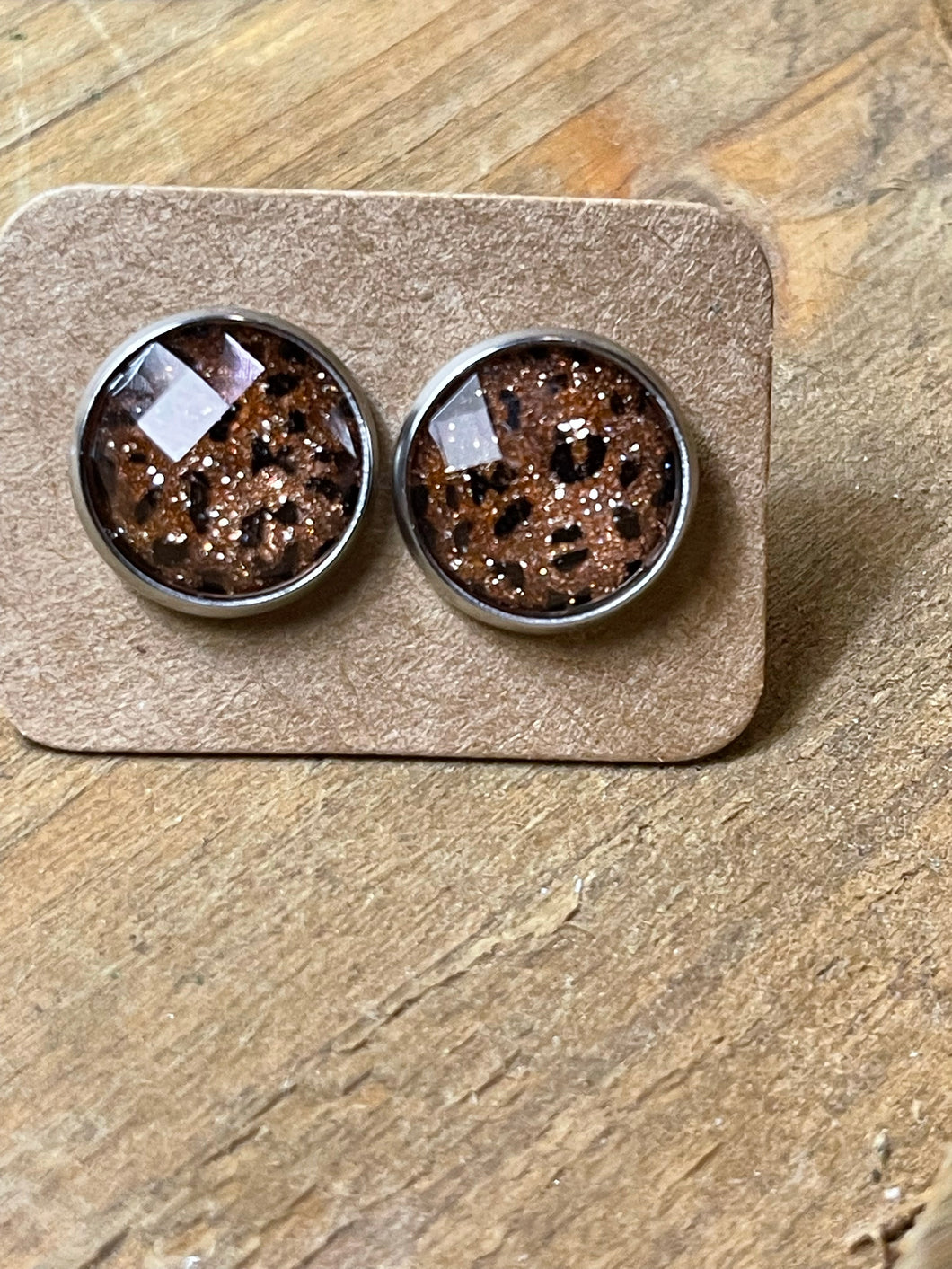 Cheetah Print Studs