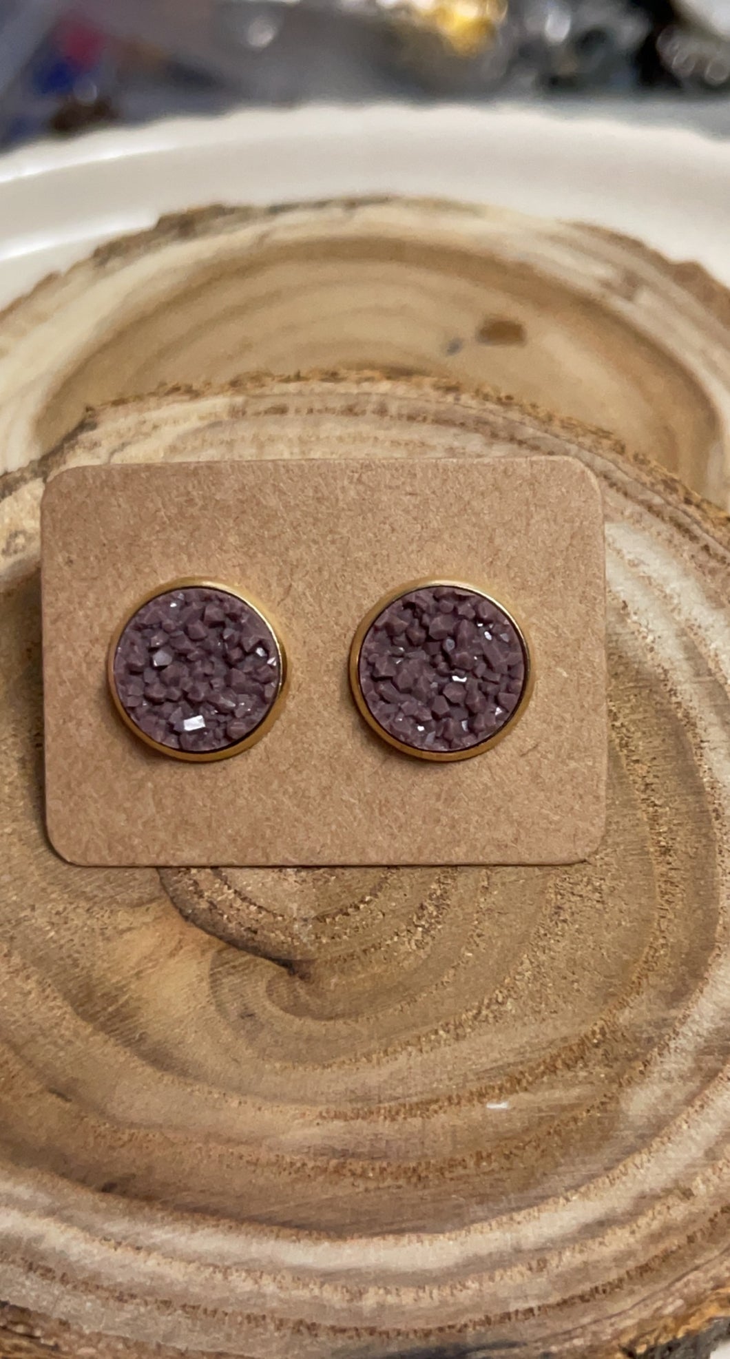 Matte Mauve Studs *