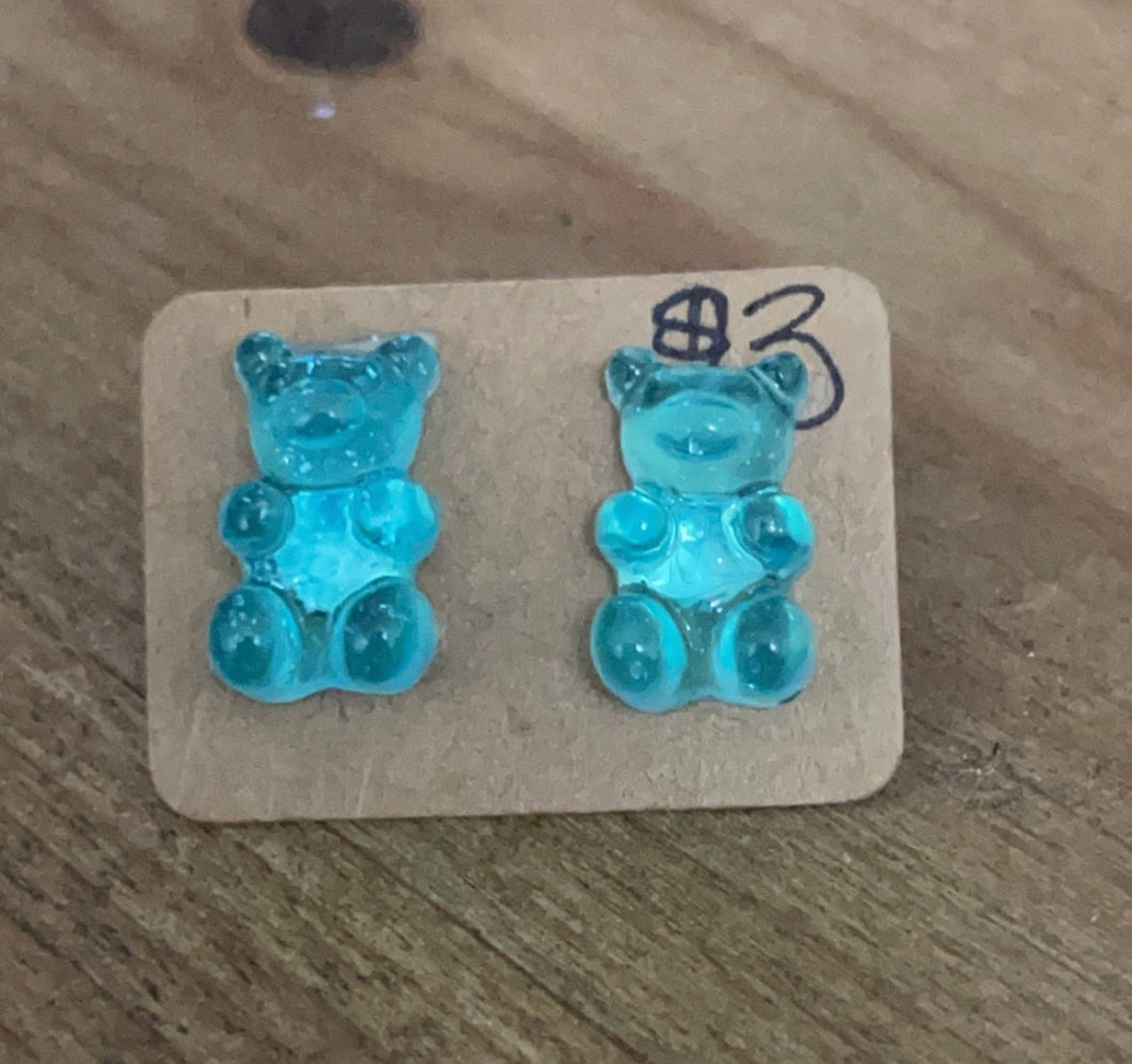 Light Blue Gummy Bear Studs *