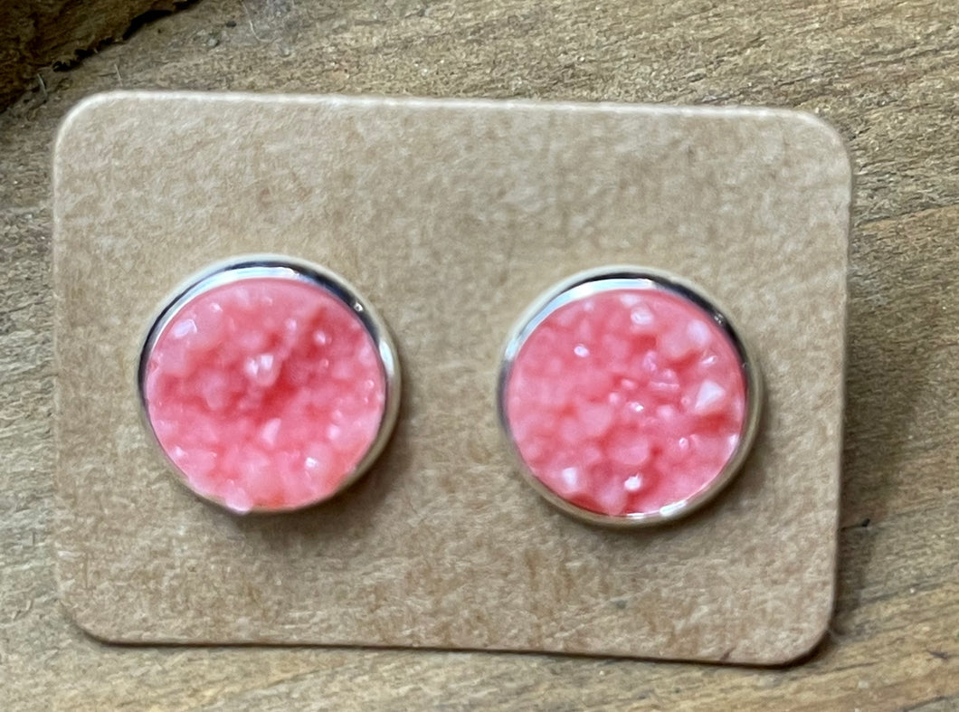 Coral Reef Druzy Studs