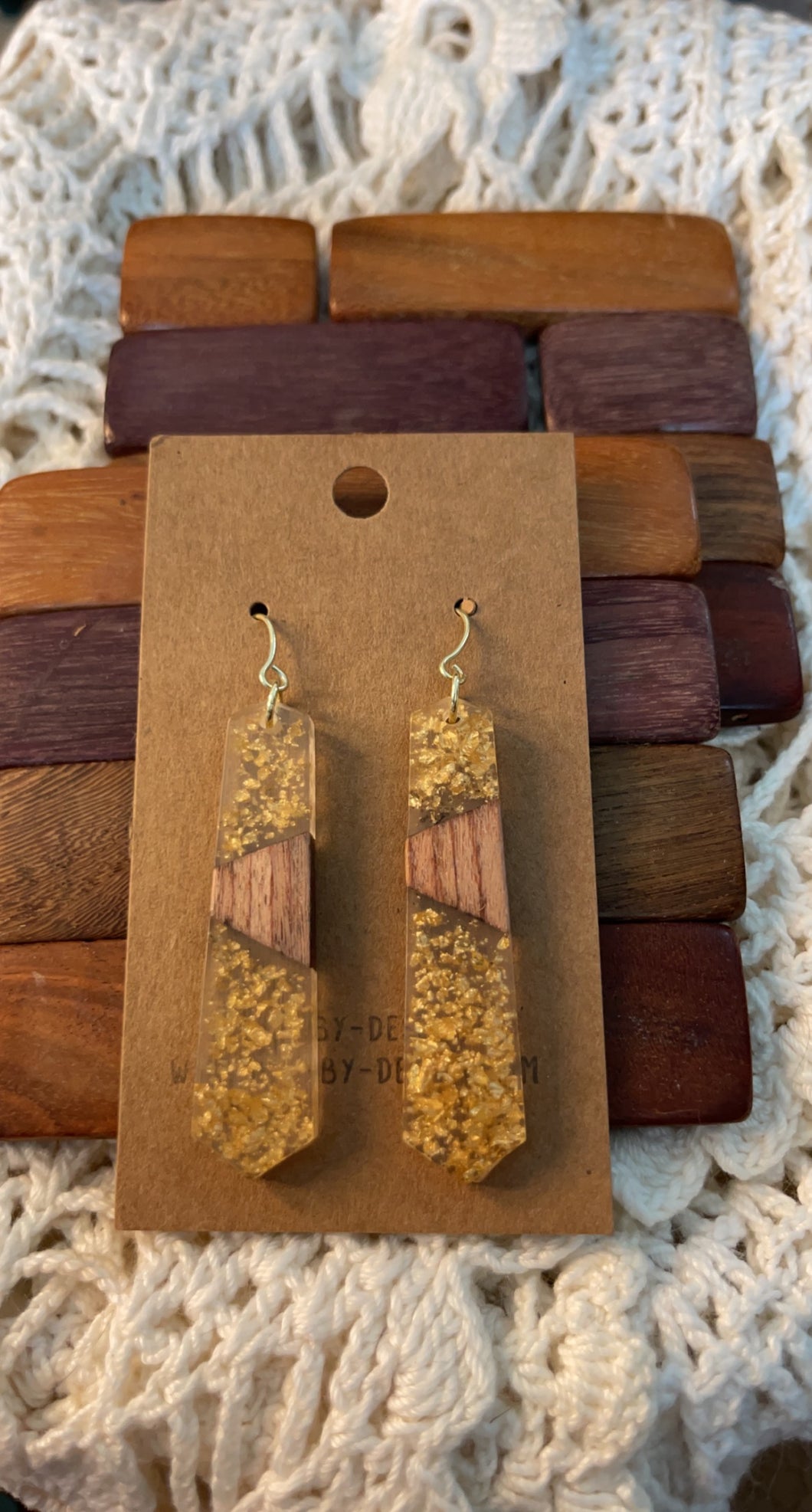 Gold Resin Earrings*