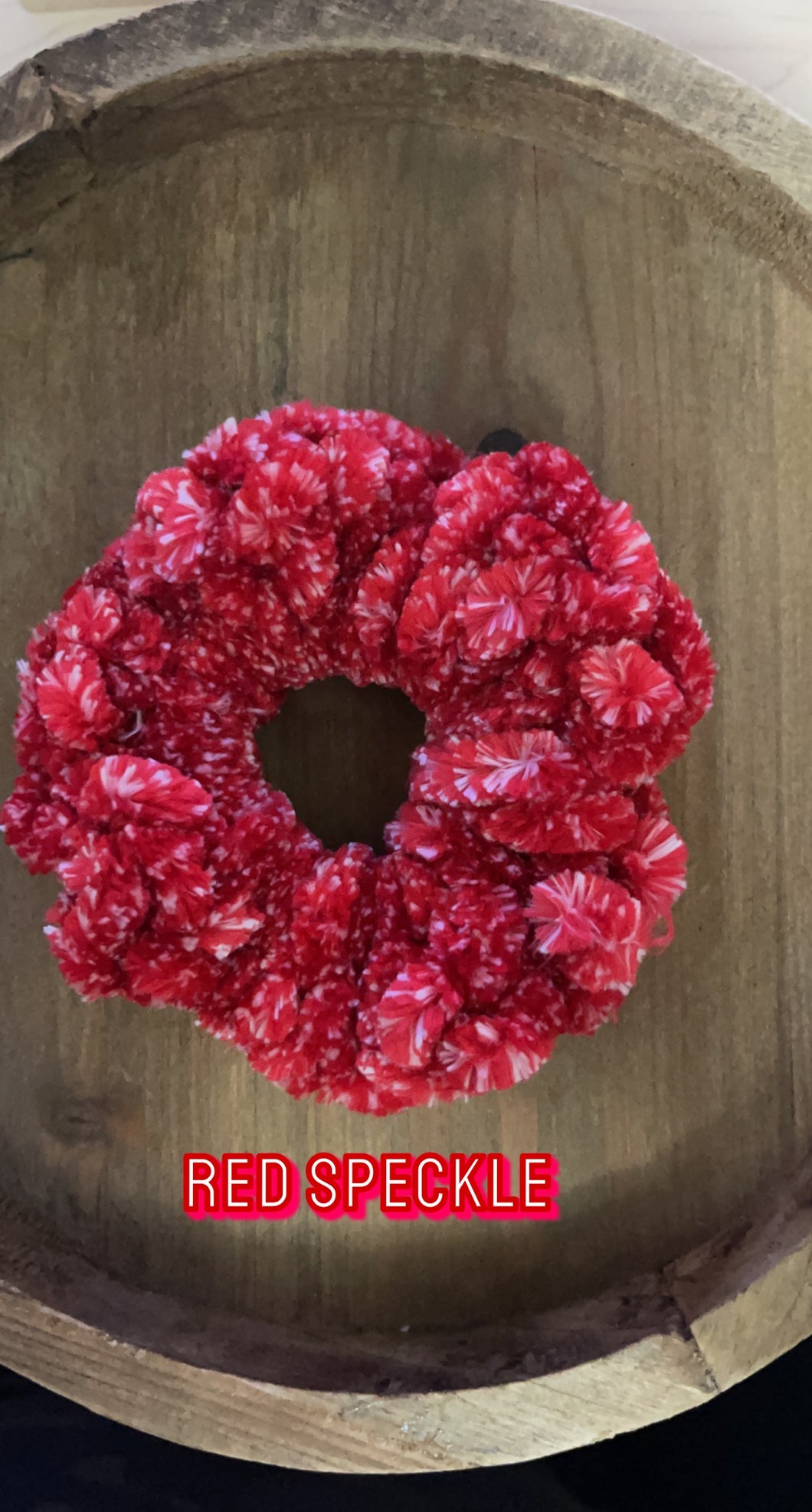 Red Speck Scrunchie