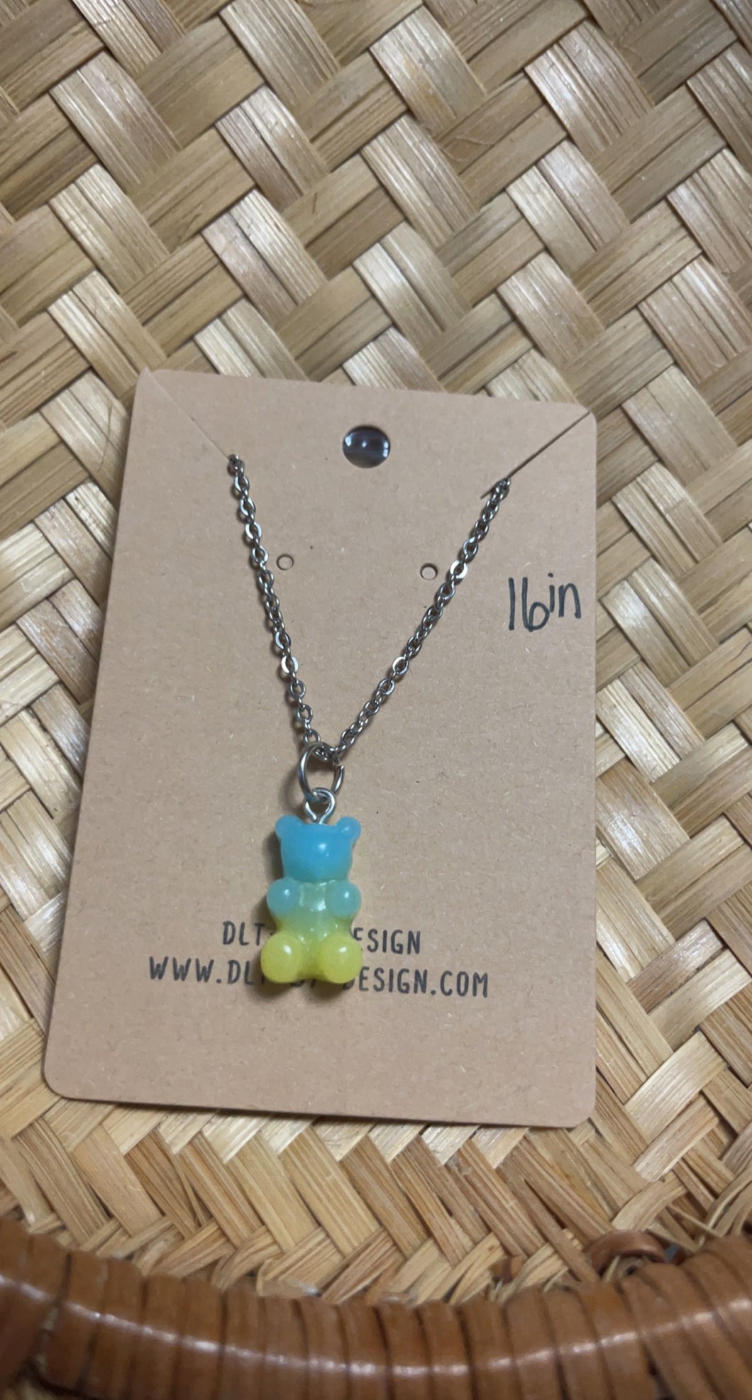 Blue/Yellow Gummy Necklace*