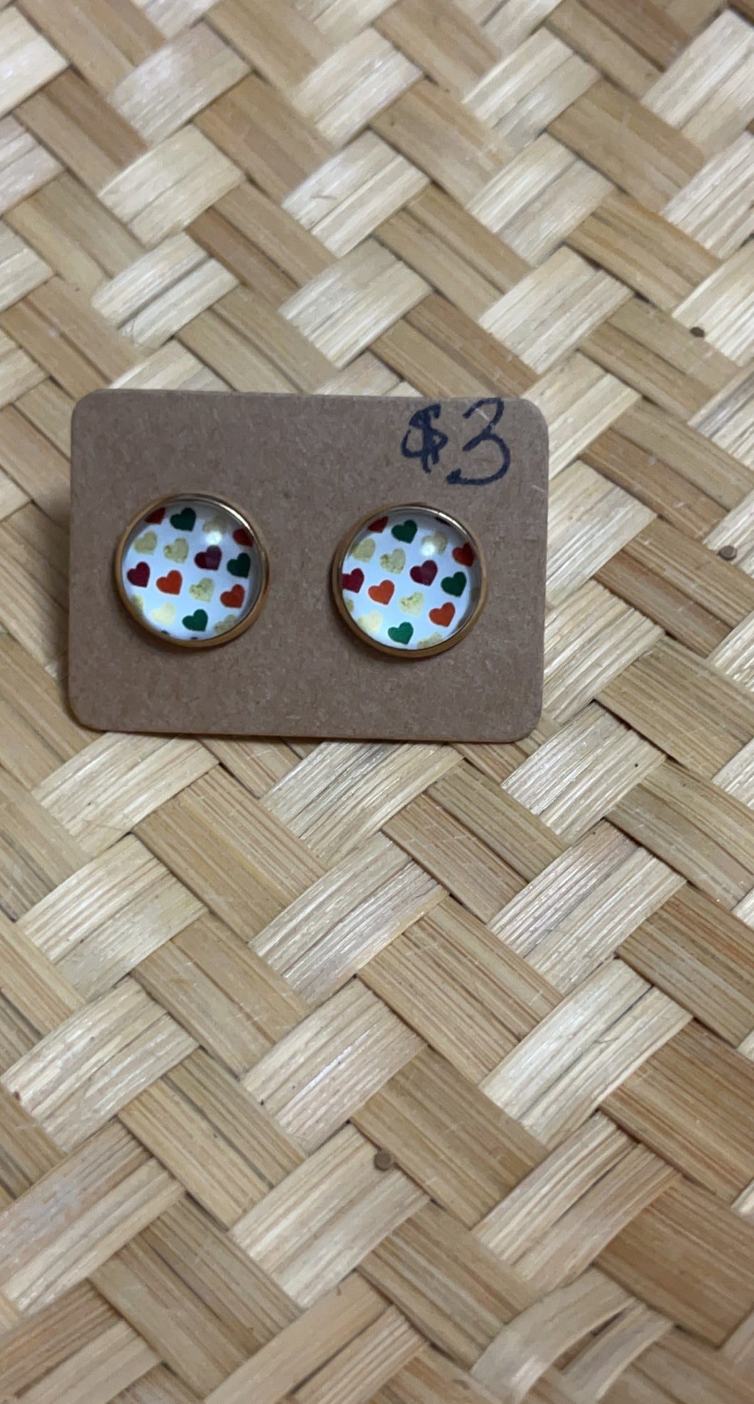 Fall Hearts Studs
