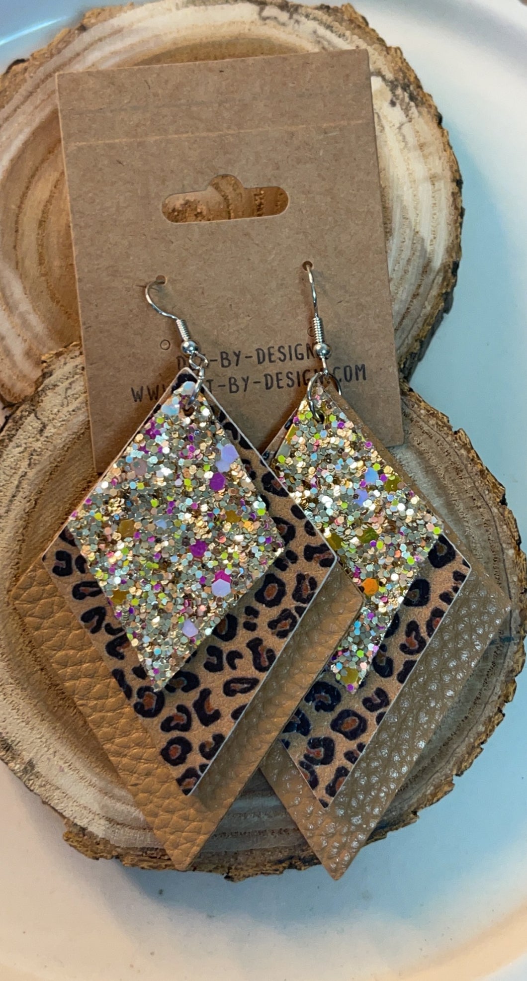 Tan Animal Print Earrings