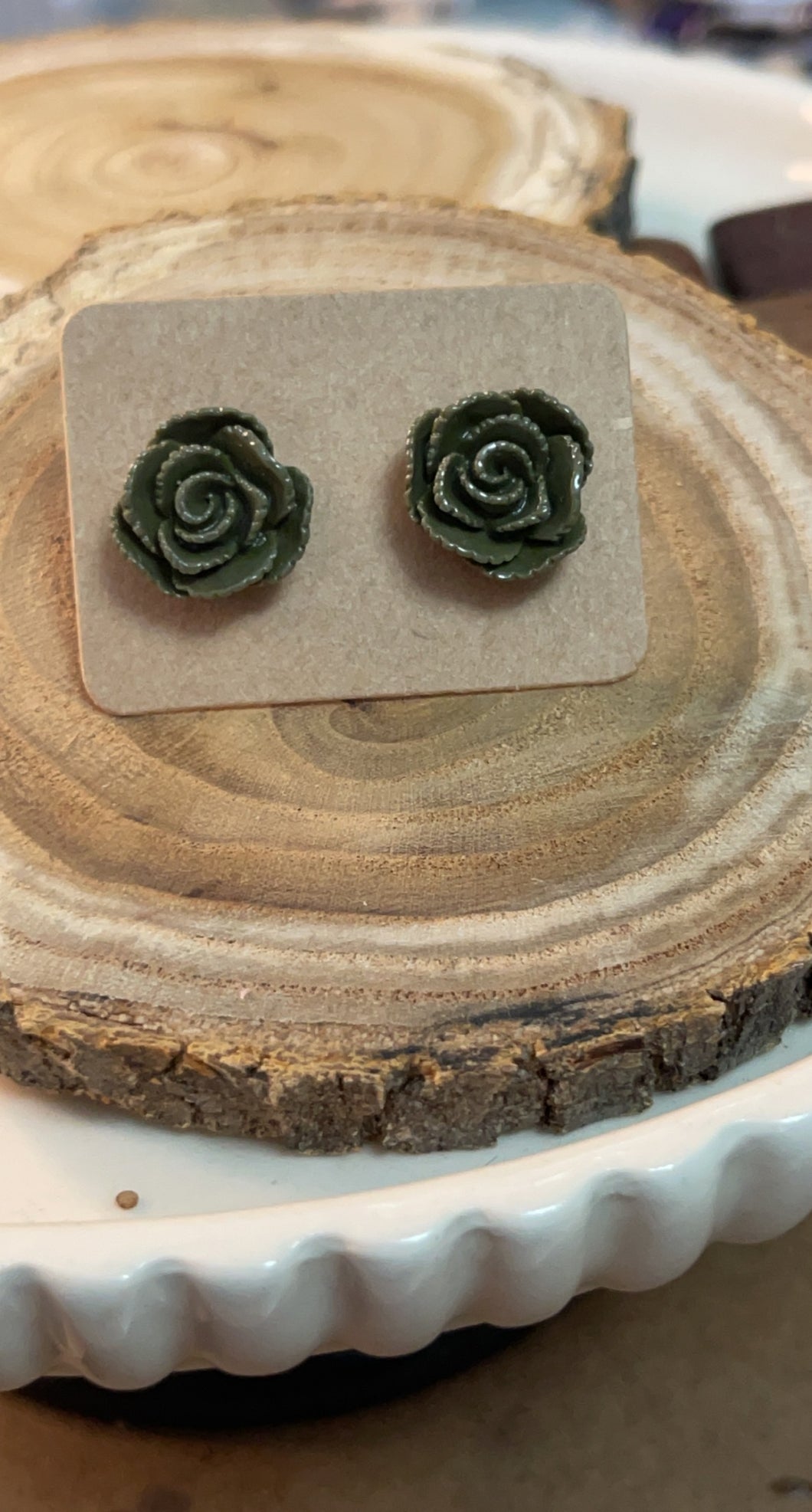 Olive Rose Studs*