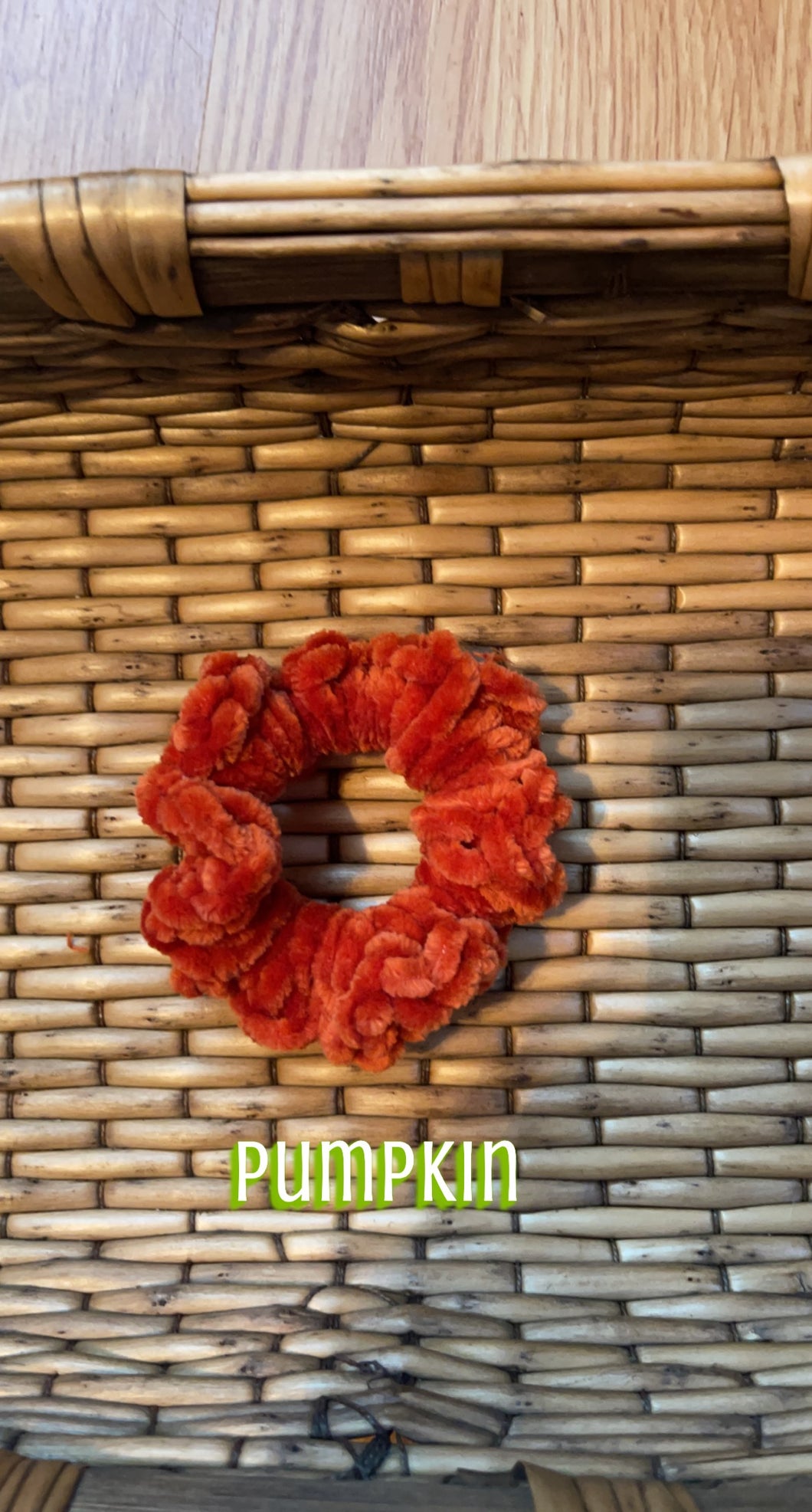 Velvet Pumpkin Scrunchie